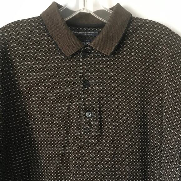 Siegfried Polo Size Medium Mens Short Sleeve Brown Black White Medium Weight M - Picture 1 of 8